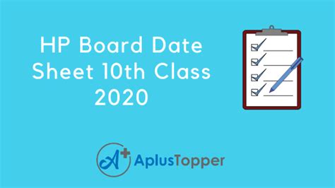 HP Board Date Sheet 10th Class 2023 (Available) | Download HP Board Class 10 Date Sheet from ...