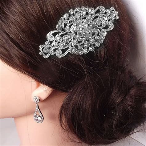 Luxury Rhinestone hair clips women Hair Accessories Princess Comb ...