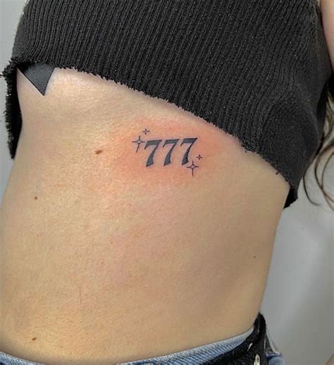 777 tattoo on @etherealeyesore | 777 tattoo, Number tattoos, Simplistic tattoos