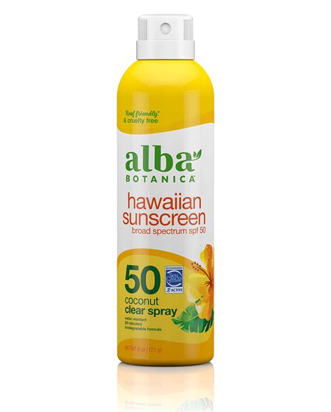 Alba Botanica Hawaiian Sunscreen Clear Spray, Coconut, SPF 50, 6 oz. - Walmart.com - Walmart.com