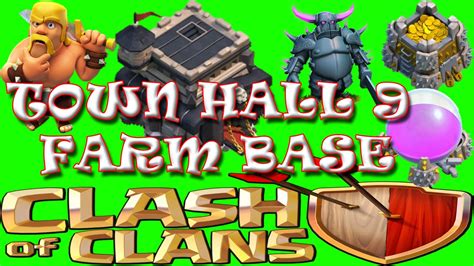 **GREAT TH9 CoC Farming Base!** - YouTube