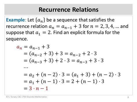 Recurrence relations