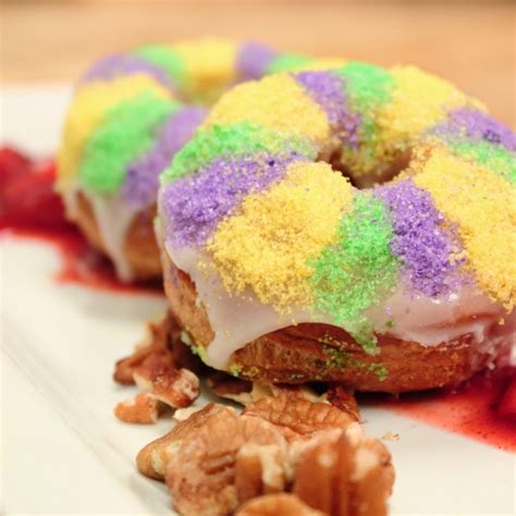 Homemade King Cake Doughnuts | Emerils.com