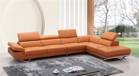 Sophisticated Italian Top Grain Leather Sectional Sofa Boise Idaho V ...