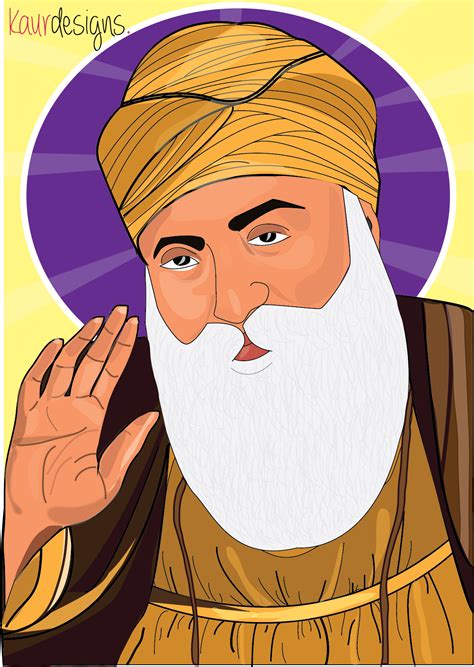 Har Guru Nanak Dev Ji- By Kaur Designs | Illustration design, Graphic ...