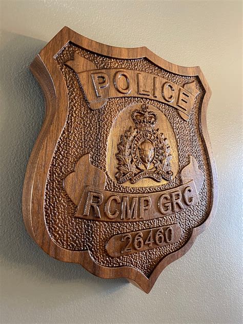 RCMP Wooden Badge - Etsy