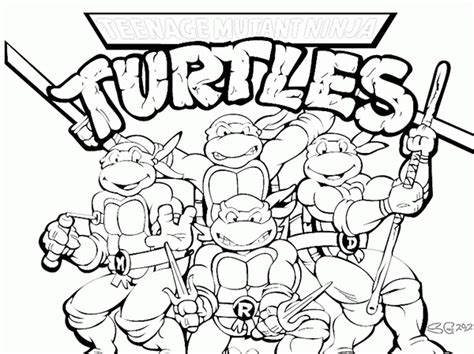 Printable Ninja Turtles Coloring Pages - Coloring Home