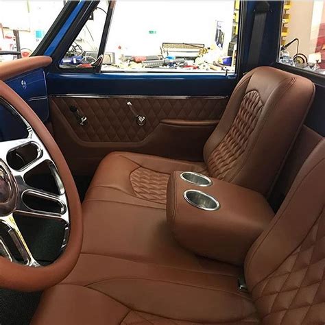 The Hog Ring | Auto Upholstery on Instagram: "Custom 1968 #chevy truck interior by ...