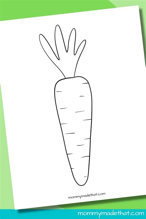 Carrot Templates (Free Printable Outlines)