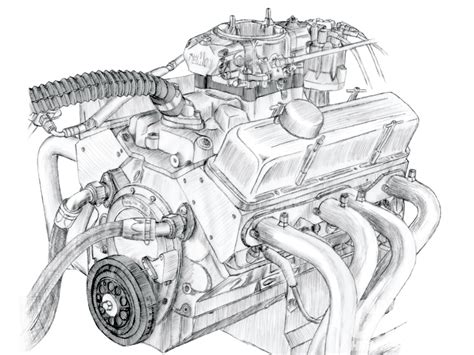 Car Engine Drawing at PaintingValley.com | Explore collection of Car Engine Drawing