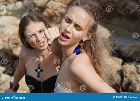 Two women fighting stock photo. Image of problem, strangling - 118241376