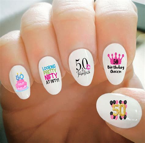 21st Birthday Nails, Birthday Nail Art, Birthday Nail Designs, 50th Birthday, Happy Birthday ...