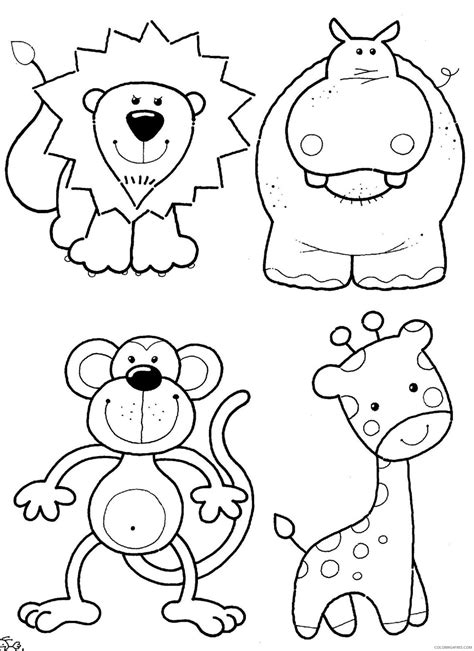 cute zoo animals coloring pages Coloring4free - Coloring4Free.com
