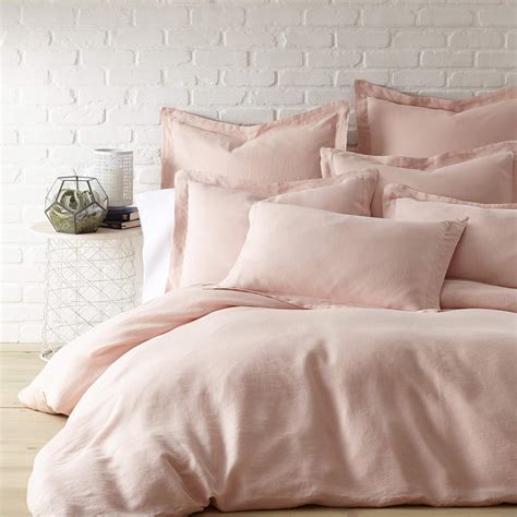 Levtex Home - 100% Linen - Full/Queen Duvet Cover Duvet Cover - Washed Linen in Blush - Duvet ...