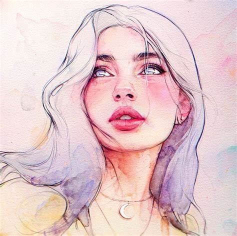 ArtStation - Digital Watercolors, Irakli Nadar | Digital watercolor, Watercolor girl, Watercolor ...