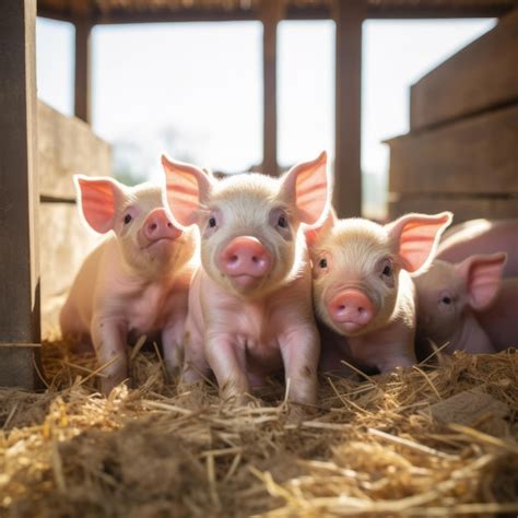 Premium Photo | Pig farming industry livestock pork breeding business