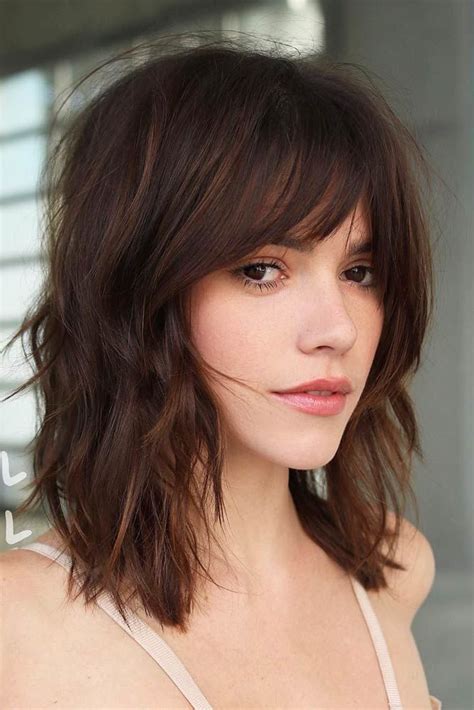 Stunning Ideas Of Medium Length Hairstyles With Bangs | Diferentes cortes de cabello, Corte de ...