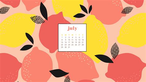 July Calendar Wallpaper