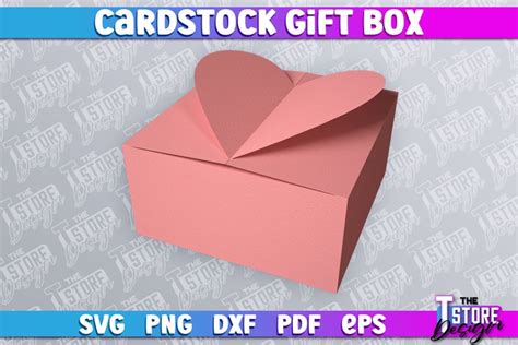 Gift Box With Heart | Paper Gift Box SVG | Gift Box Design