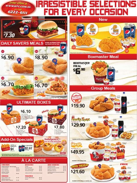 KFC Delivery Menu | Master Card | Visa Inc.