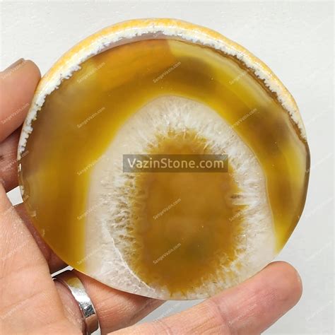 Brazilian lemon color agate slice | Agate Stone for Sale
