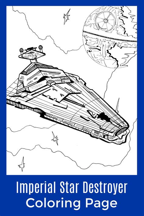 Free Printable Imperial Star Destroyer Coloring Page #StarWars #StarWarsColoringPage # ...