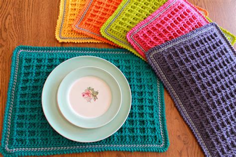 Crochet Placemat Pattern Waffle Stitch Crochet Placemat - Etsy