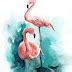 Watercolor Painting By Pink Flamingo - Art Collection