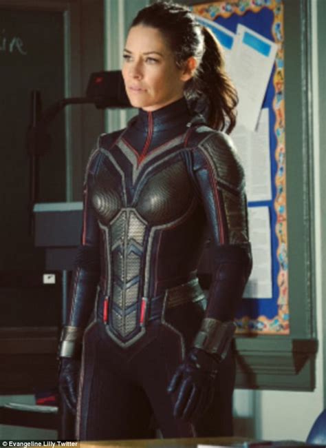 Evangeline Lilly's snap of Wasp suit in Ant-Man sequel | Daily Mail Online