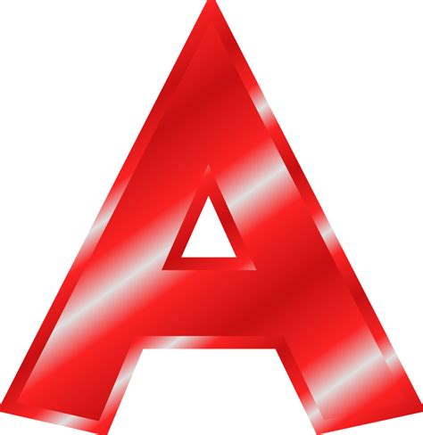 letter a red clipart - Clip Art Library