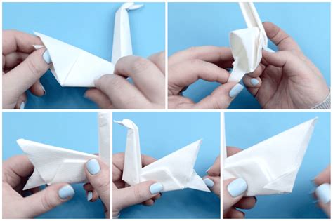 How to Make an Origami Napkin Swan