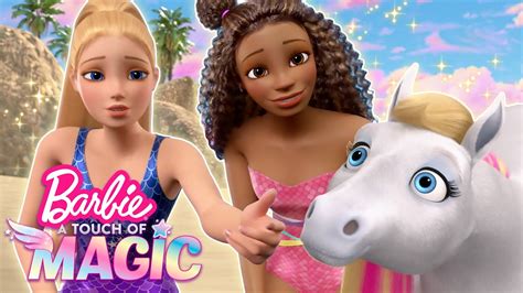 Barbie & Barbie find a MAGICAL HORSE! | Barbie A Touch Of Magic - YouTube