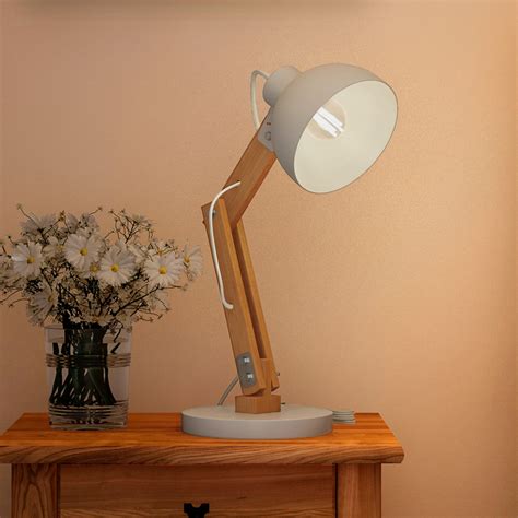Swing Arm LED Desk Lamp-Modern Adjustable Architect Table LED Light by Lavish Home (White ...