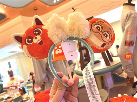 New 'Turning Red' Minnie Ear Headband Poofs into Disneyland Resort - WDW News Today