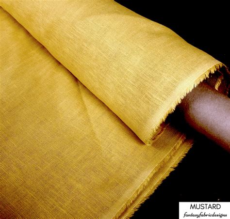 Linen Fabric by the Yard, Linen Fabric, Mustard Yardage, Per Yard, Fabric Per Yard, Upholstery ...