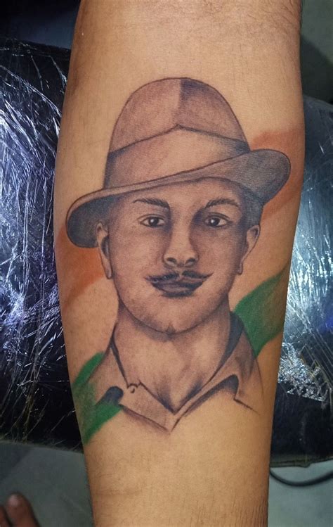 Bhagat singh tattoo by Rajveer singh | Tattoo courses, Tattoos, Tattoo ...