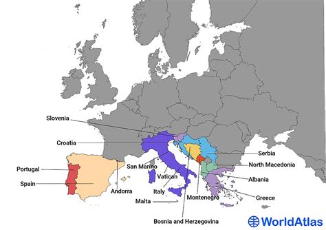 The Largest Countries in Southern Europe By Area - WorldAtlas