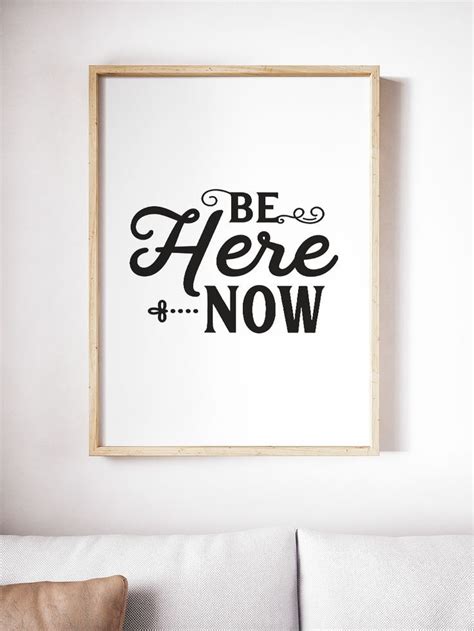 Be Here Now Giclee Wall Art Print | Inspirational wall art, Brush ...