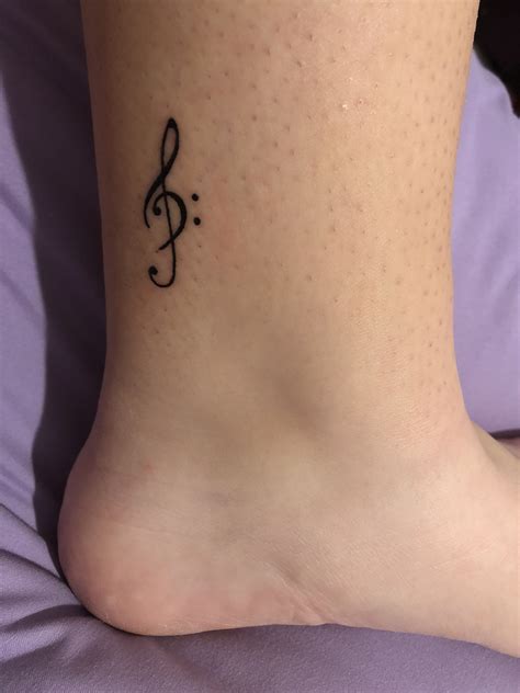 Treble Clef Bass Clef Tattoo My First Tattoo Musictat - vrogue.co