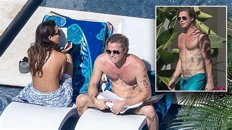 Brad Pitt sunbathes with topless girlfriend Ines de Ramon in Mexico amid 'semi-retirement' plans ...