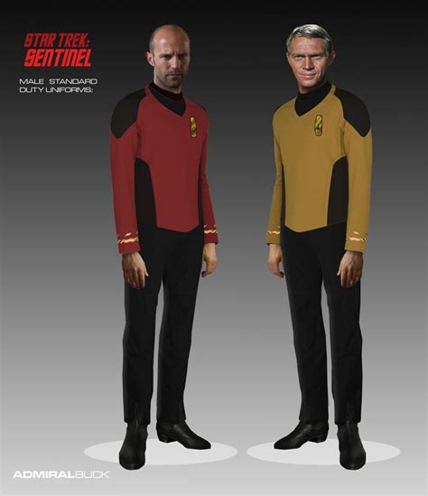 Sentinel Male Standard Duty Uniforms by Bill Krause | Star trek uniforms, Star trek, Trek