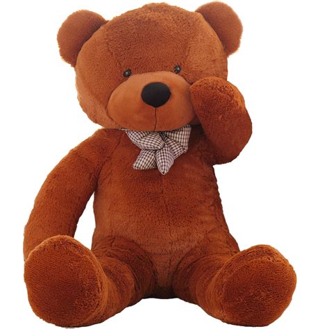 WOWMAX 4.5 Foot Dark Brown Giant Huge Teddy Bear Cuddly Stuffed Plush ...