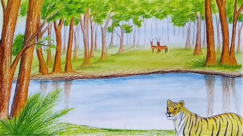 Jungle Scene Drawing at PaintingValley.com | Explore collection of ...