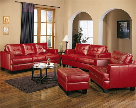 Living Rooms With Red Sofas