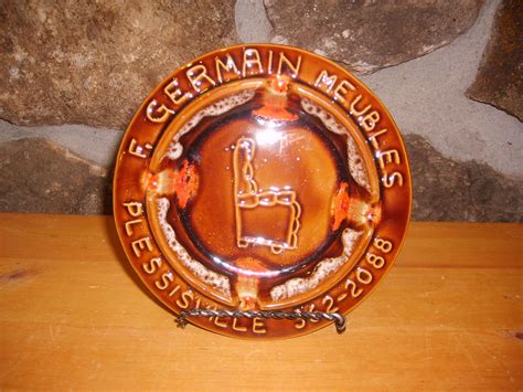 Ceramic plate advertising a Canadian furniture dealer, by Chalvignac Image Fun, Canadian Art ...