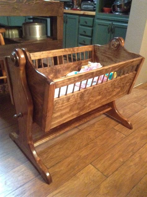 Cradle I made for little Willow. | Baby furniture plans, Wooden cradle, Baby cradle wooden