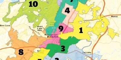 Austin district map - Austin texas district map (Texas - USA)