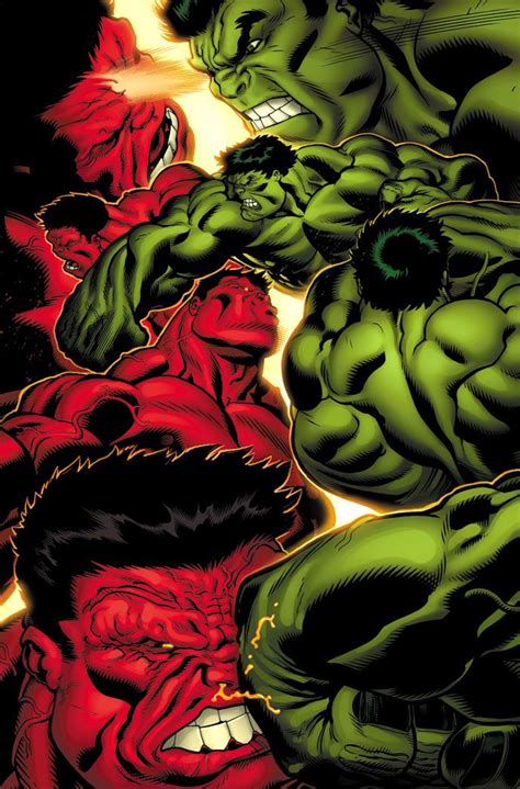 The Hulk vs. Red Hulk - Ed McGuinness | Red hulk, Hulk, Hulk art