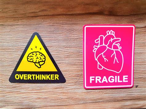 Fragile & Overthinker Stickers on Carousell