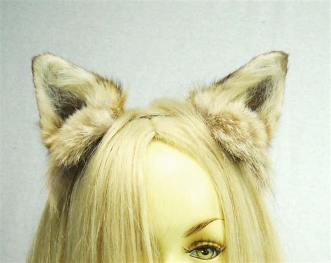 Coyote Ears Headband Real Fur Taxidermy Anime Costume Cosplay - Etsy